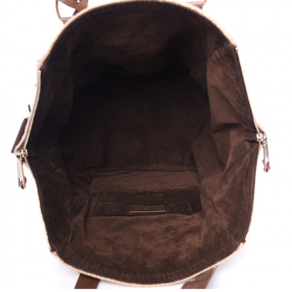 🥳!! Yves Saint Laurent Raffia and Leather Brown Tote. - Picture 8 of 9